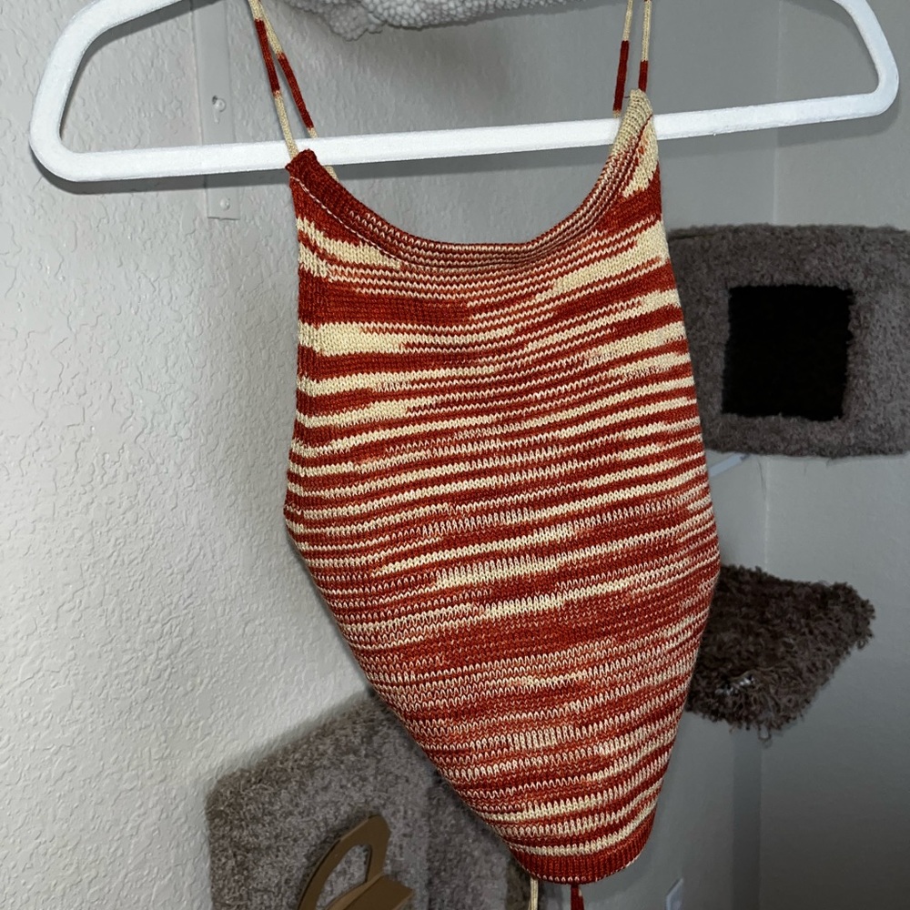 Knit Cropped Halter Top